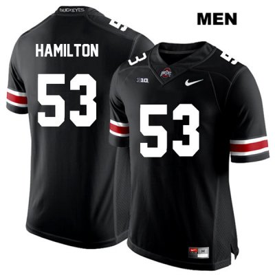 Men's NCAA Ohio State Buckeyes Davon Hamilton #53 College Stitched Authentic Nike White Number Black Football Jersey NK20O50KG